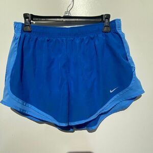 Nike Women's Blue Dri-Fit Elastic Waist Lined Athletic Shorts Size XL